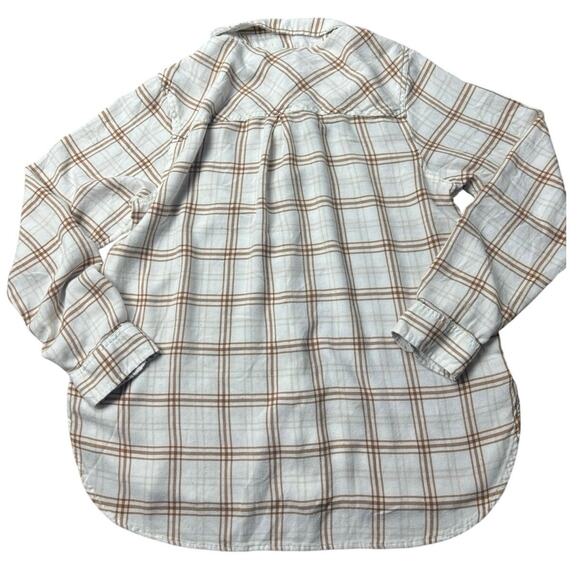 Lucky Brand Plaid Button Down Shirt Women’s Large Oversized Flannel Style - Picture 7 of 7